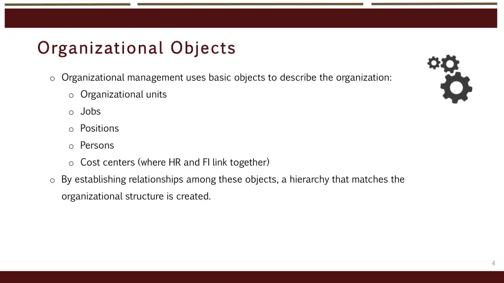 organizational objects organizational objects