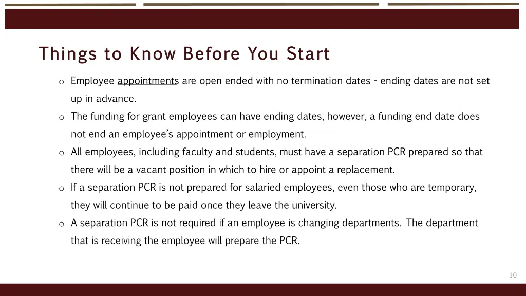 things to know before you start things to know