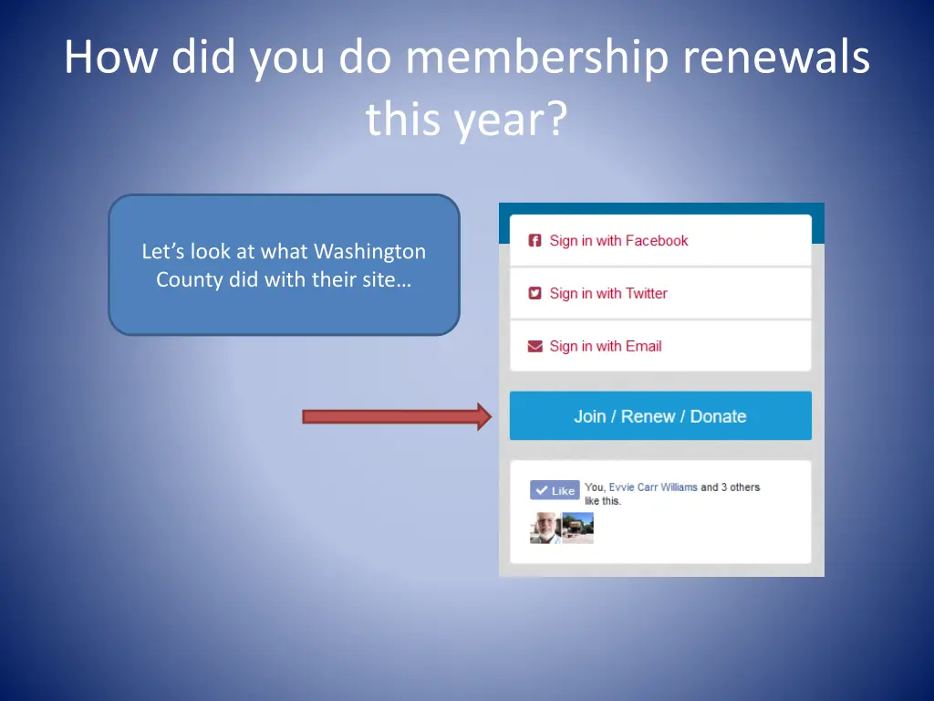 how did you do membership renewals this year
