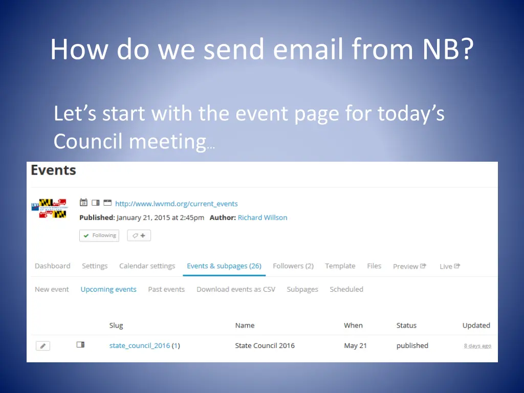 how do we send email from nb