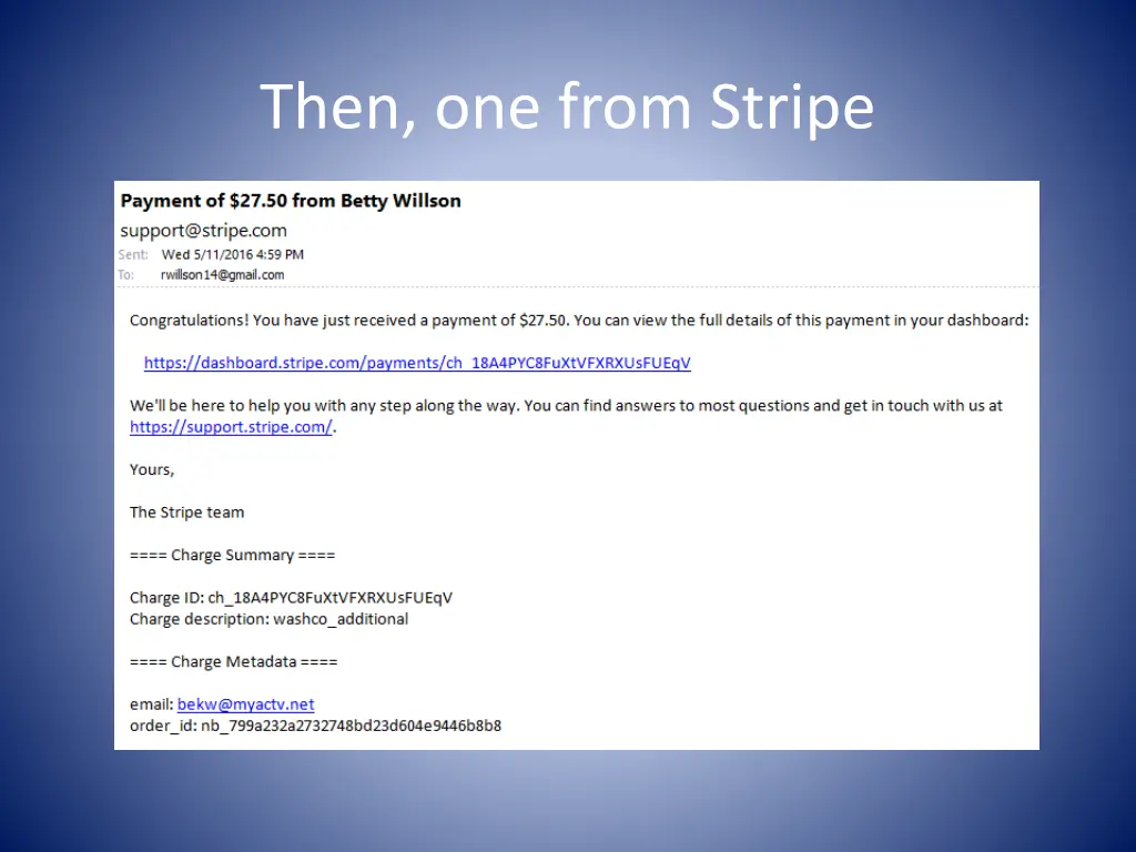 then one from stripe