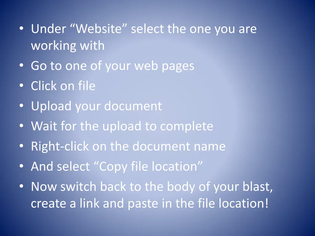 under website select the one you are working with