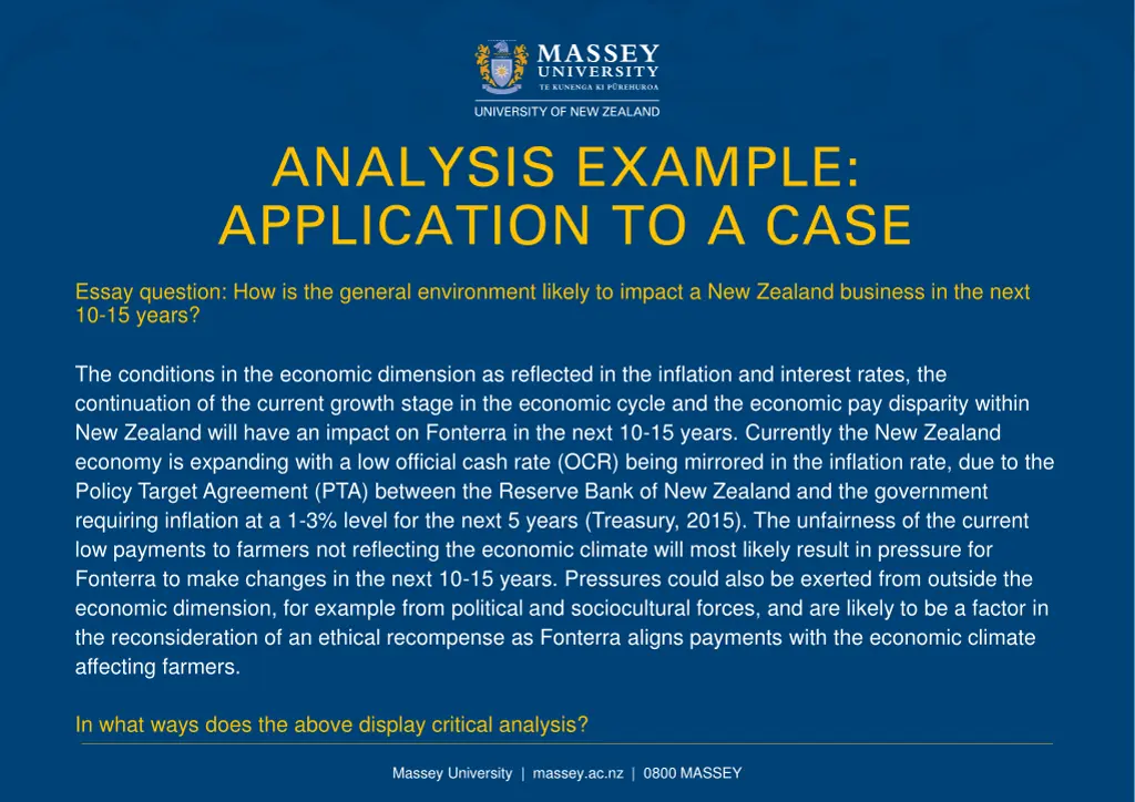 analysis example application to a case