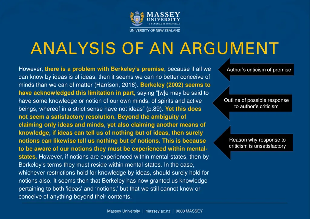analysis of an argument