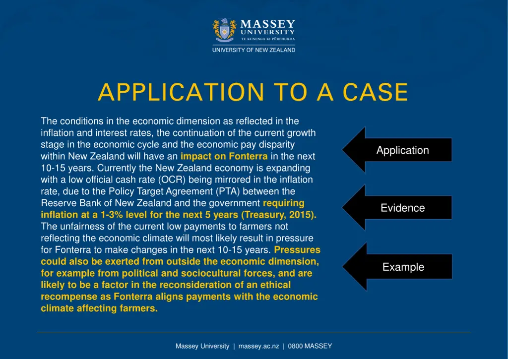 application to a case