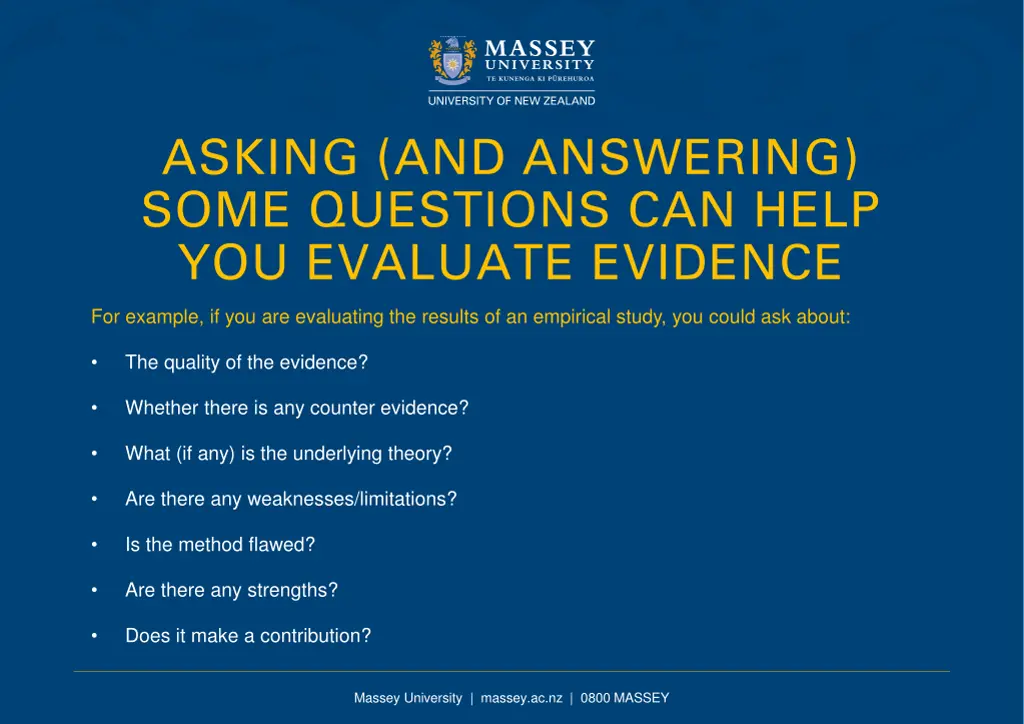 asking and answering some questions can help