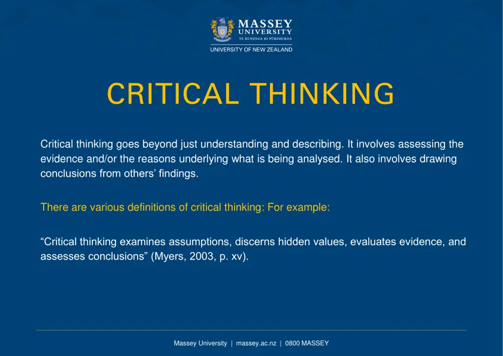 critical thinking