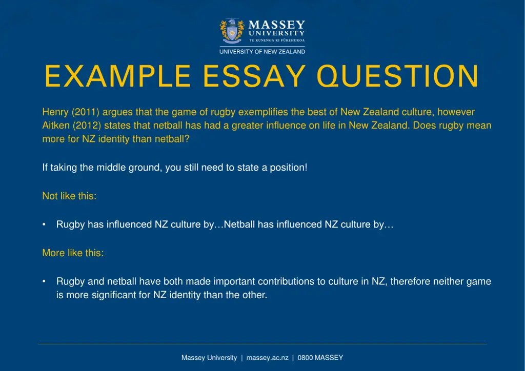 example essay question