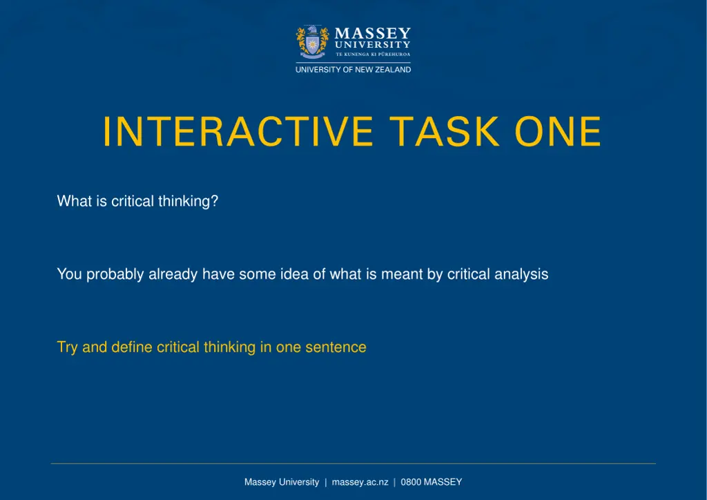 interactive task one