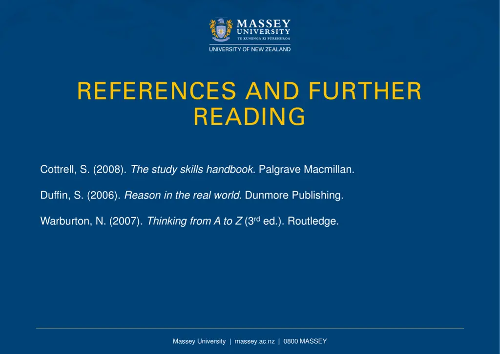 references and further reading