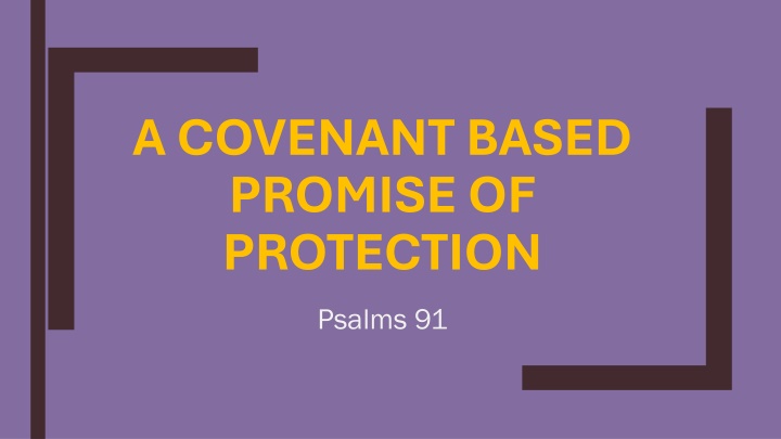 a covenant based promise of protection
