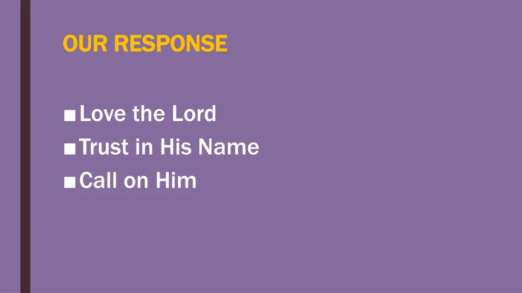 our response our response