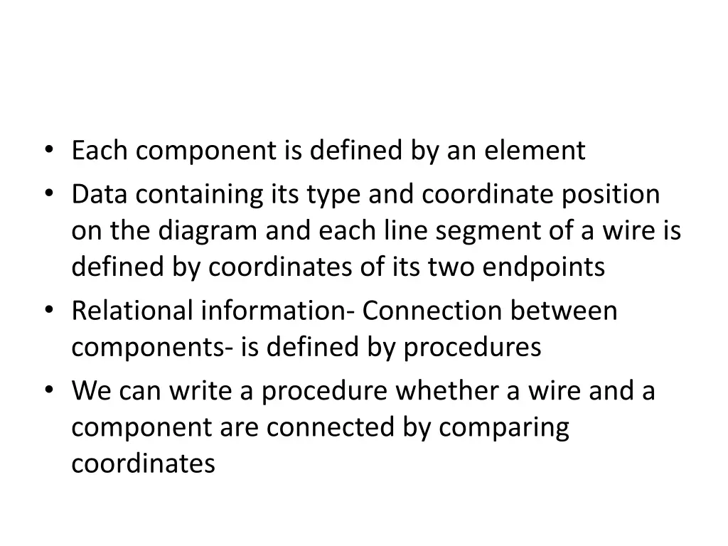 each component is defined by an element data