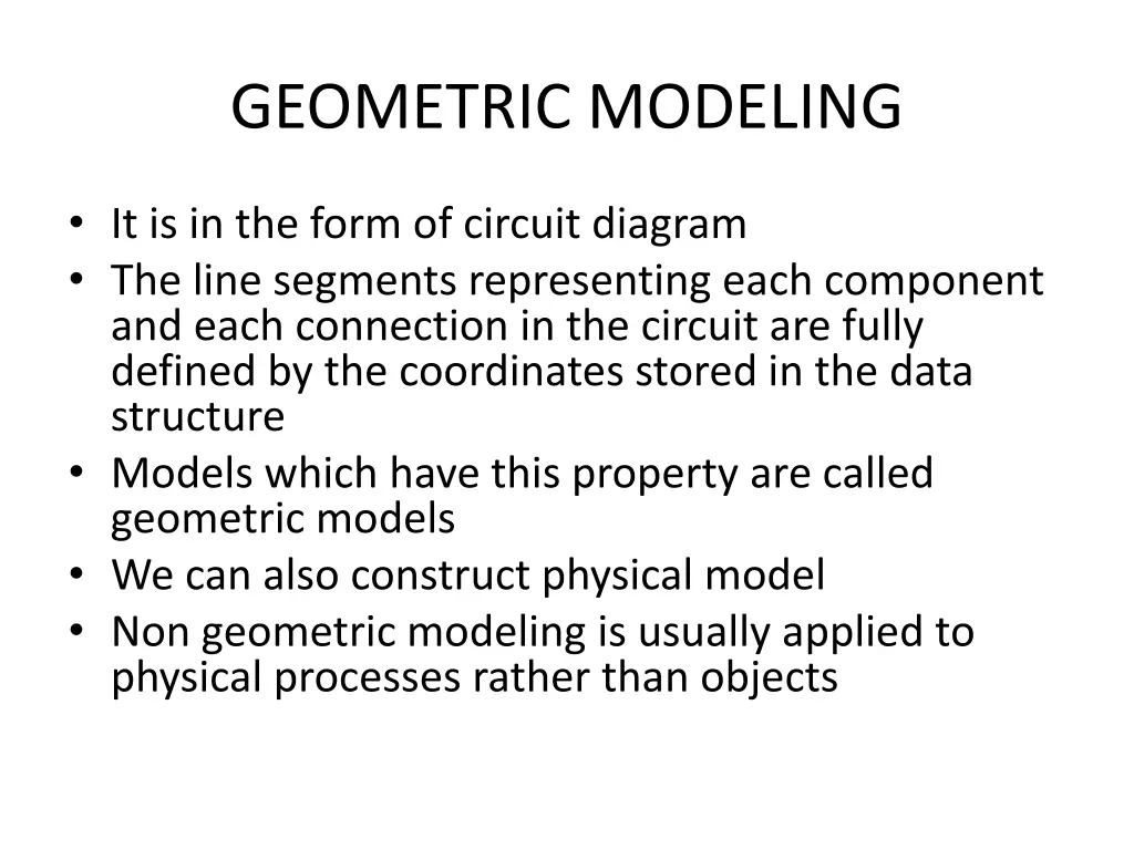 geometric modeling