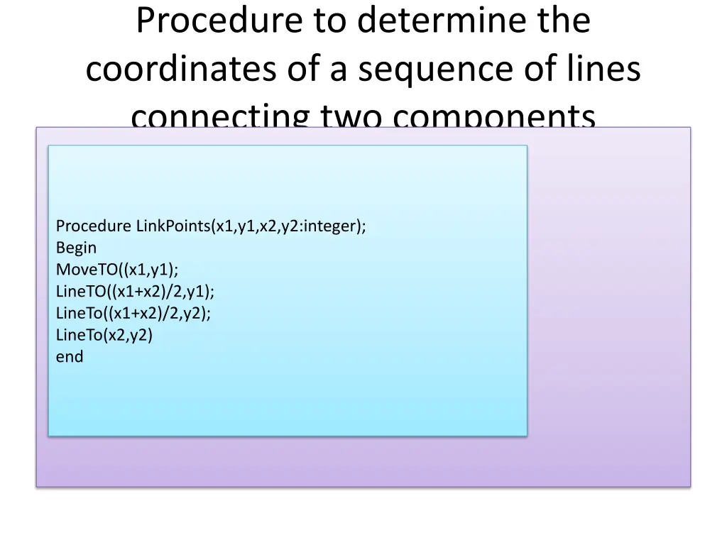 procedure to determine the coordinates