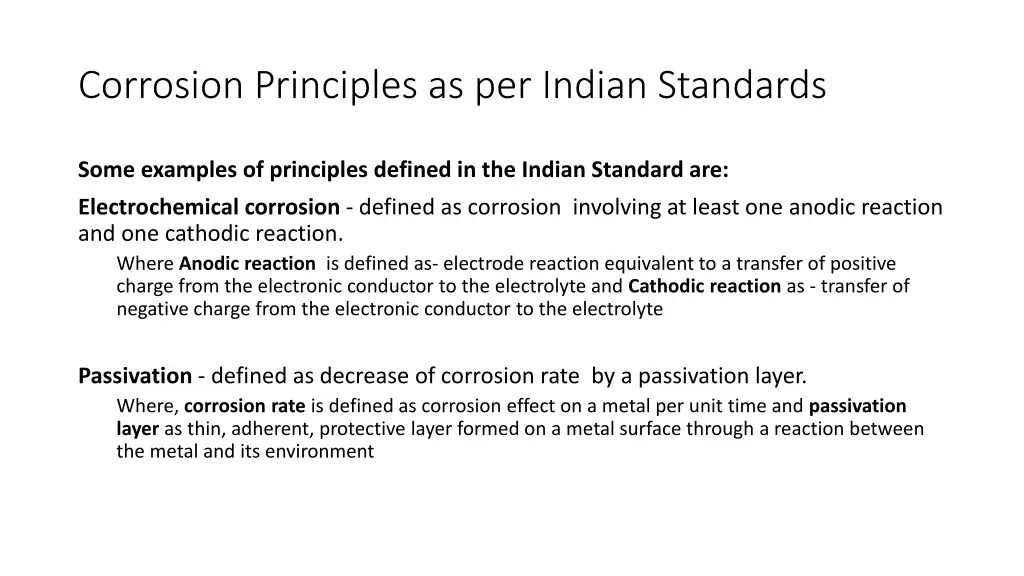 corrosion principles as per indian standards 1