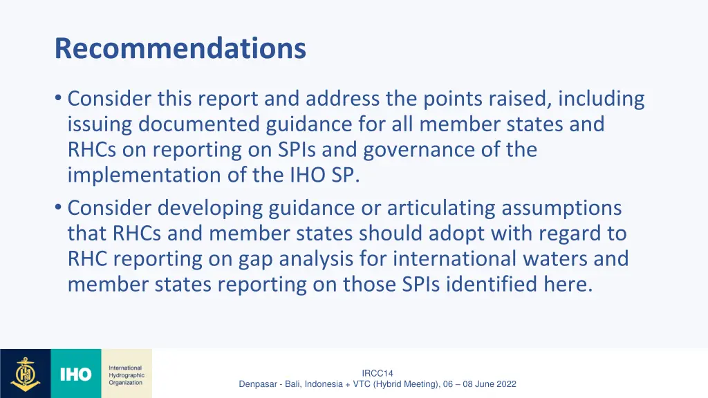 recommendations