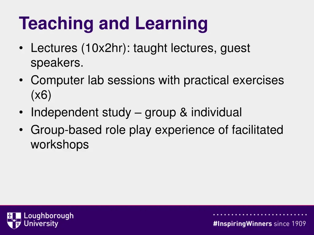 teaching and learning
