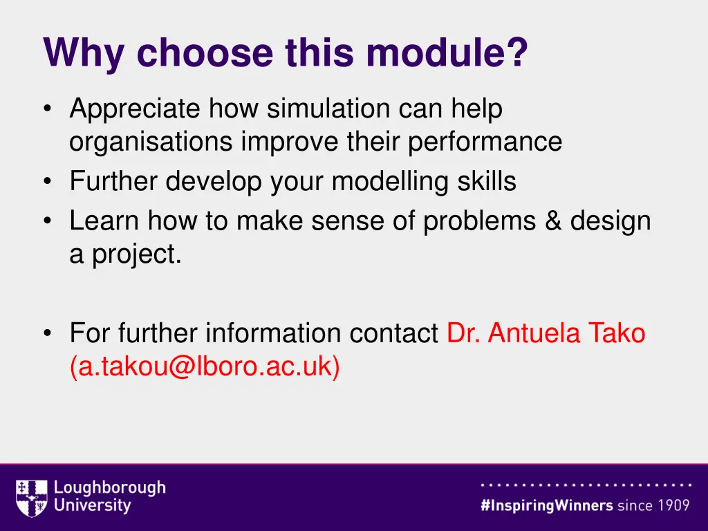 why choose this module