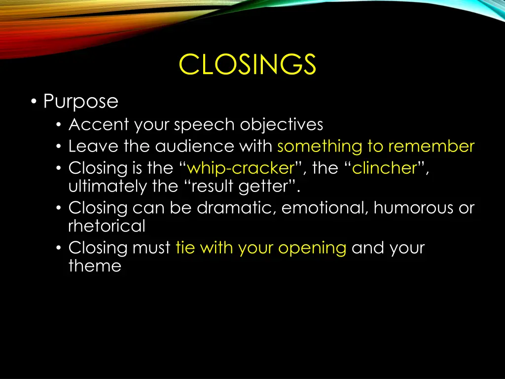 closings