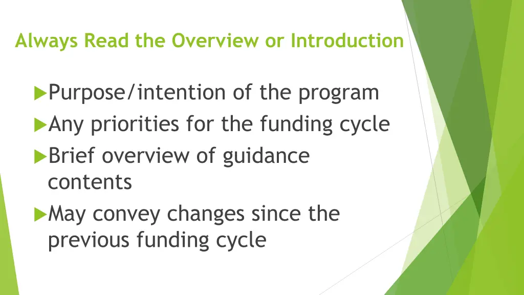 always read the overview or introduction