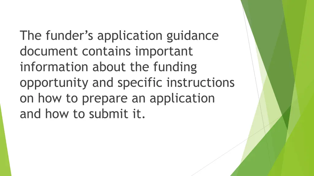 the funder s application guidance document