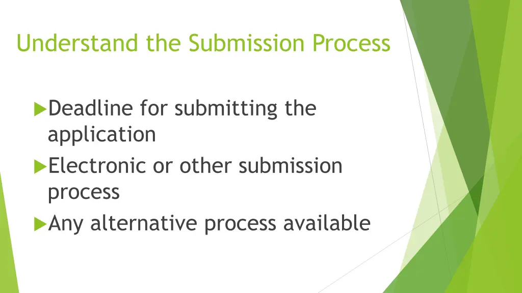 understand the submission process