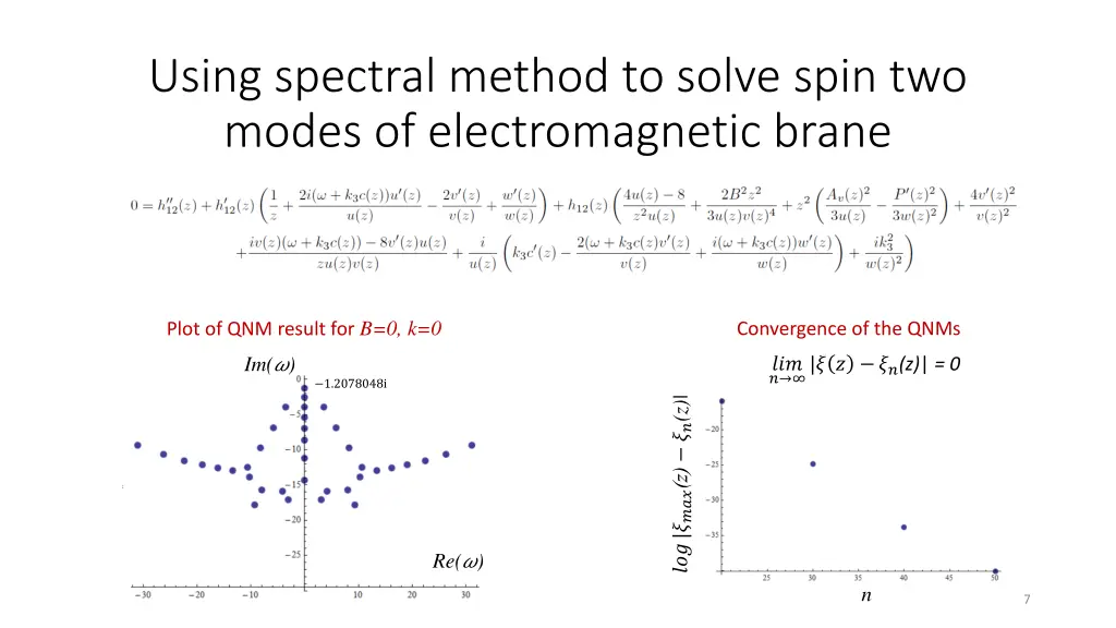 using spectral method to solve spin two modes