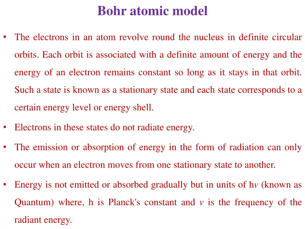 bohr atomic model