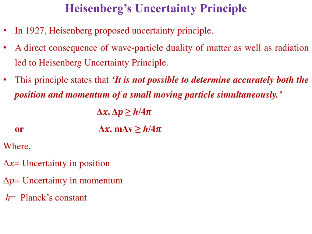 heisenberg s uncertainty principle