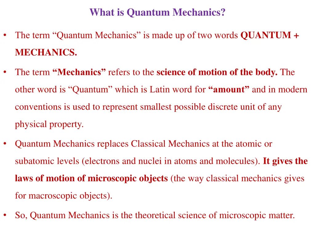 what is quantum mechanics