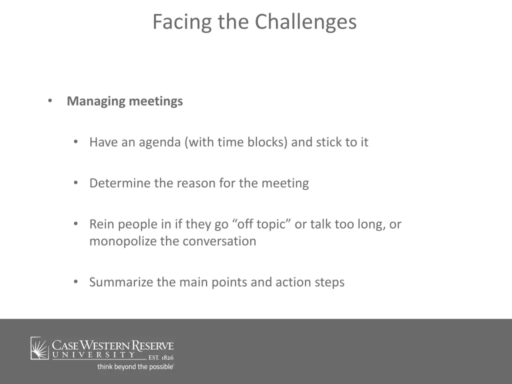 facing the challenges 2