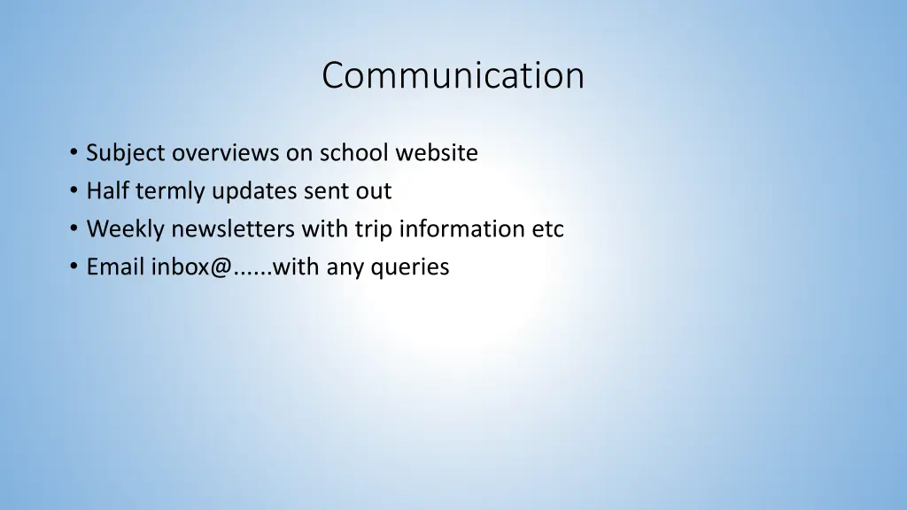 communication