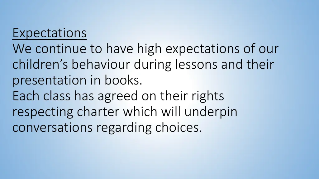 expectations we continue to have high