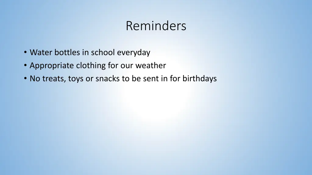 reminders