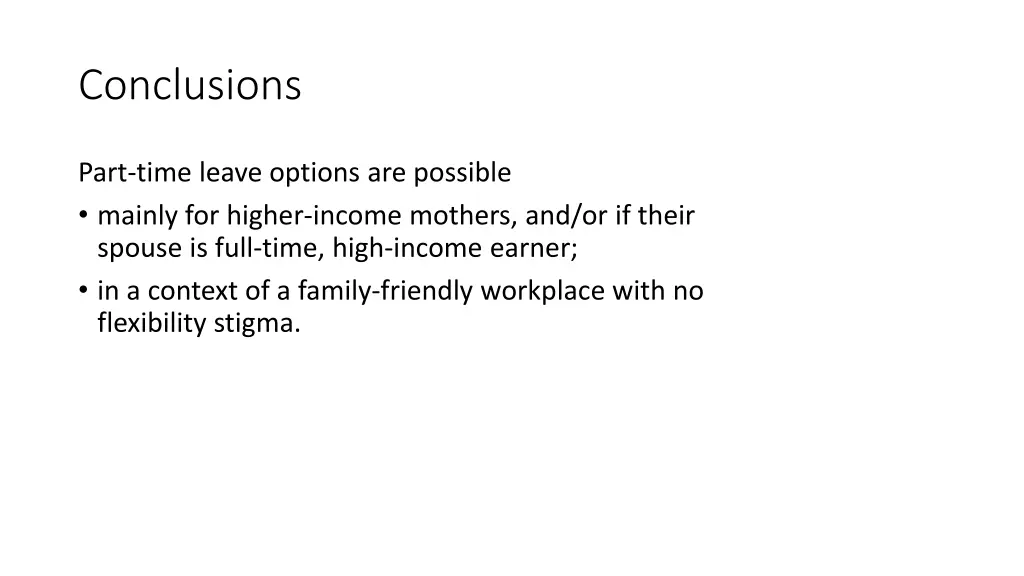 conclusions