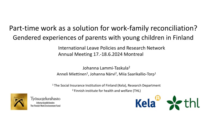 part time work as a solution for work family