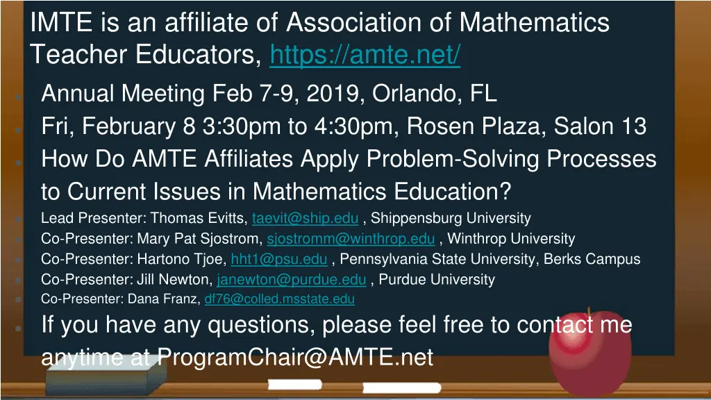 imte is an affiliate of association