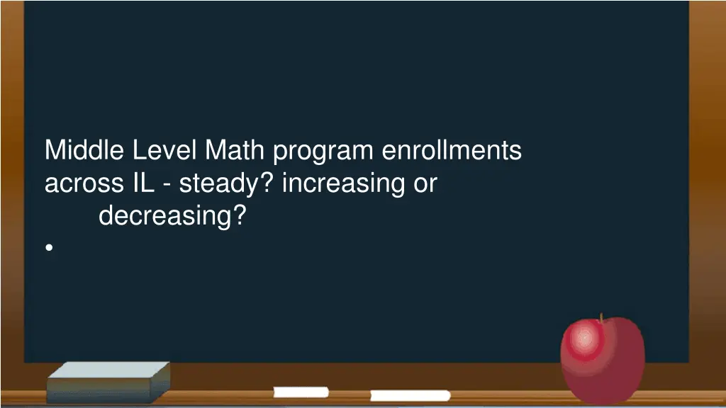 middle level math program enrollments across