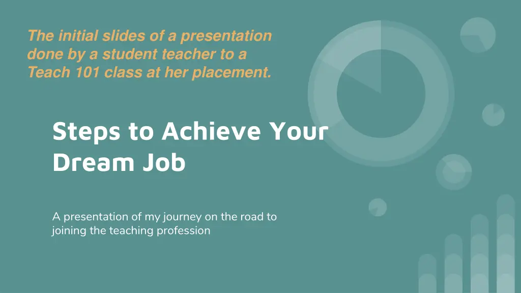 the initial slides of a presentation done
