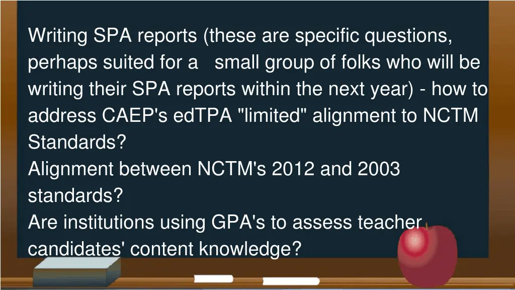 writing spa reports these are specific questions