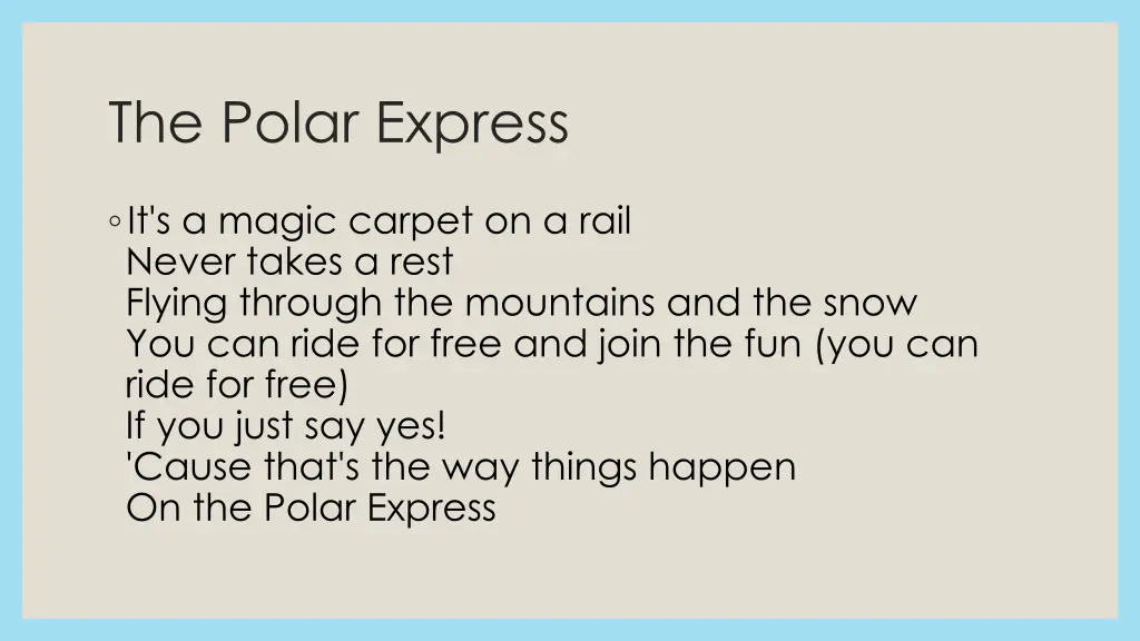 the polar express 1