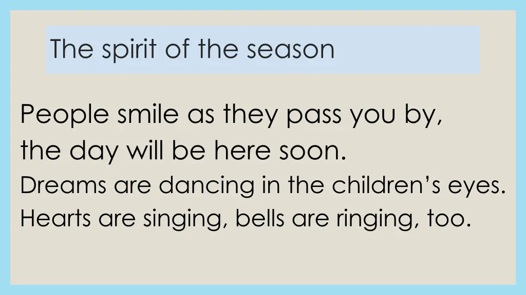 the spirit of the season 2