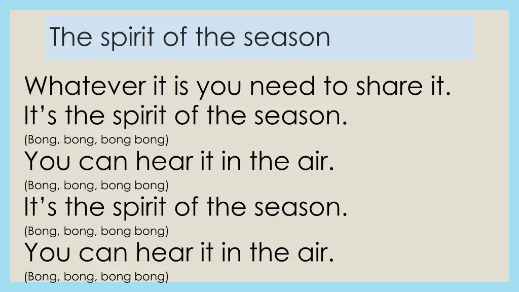 the spirit of the season 4