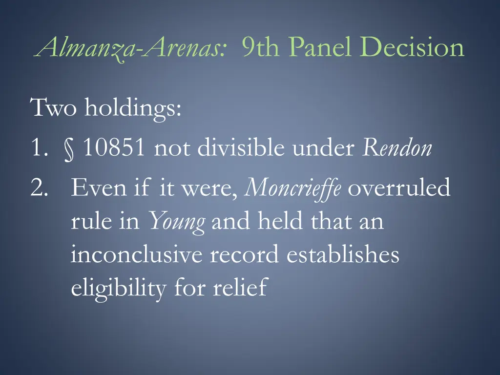 almanza arenas 9th panel decision