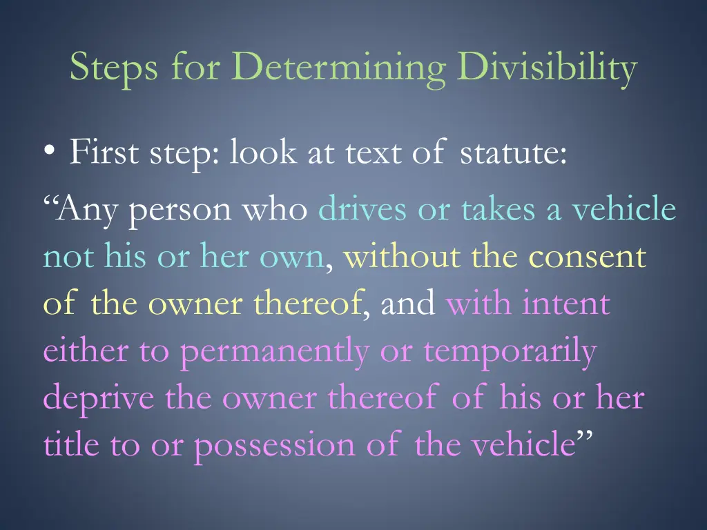 steps for determining divisibility