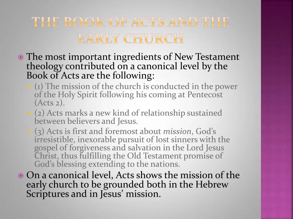 the book of acts and the early church 1
