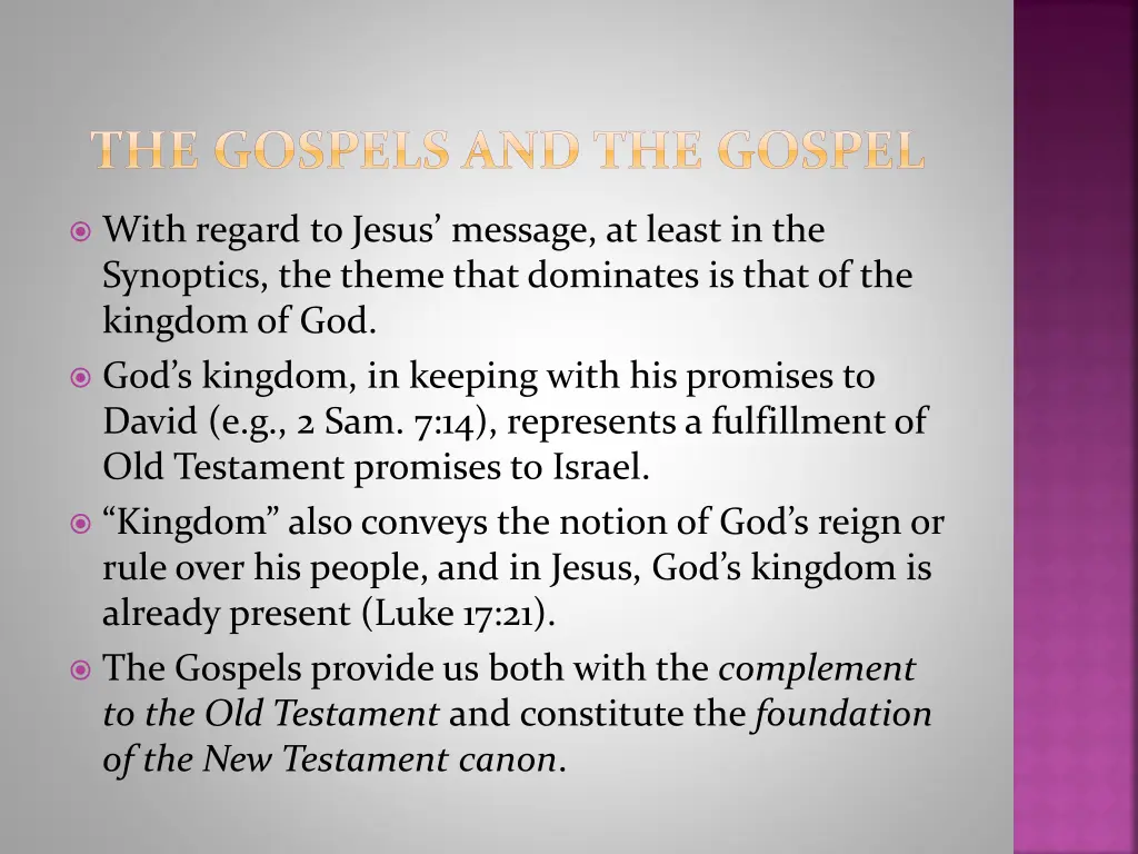 the gospels and the gospel 2