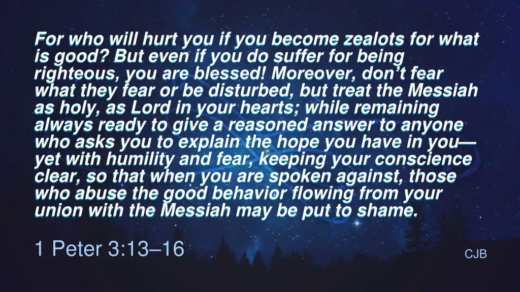 for who will hurt you if you become zealots