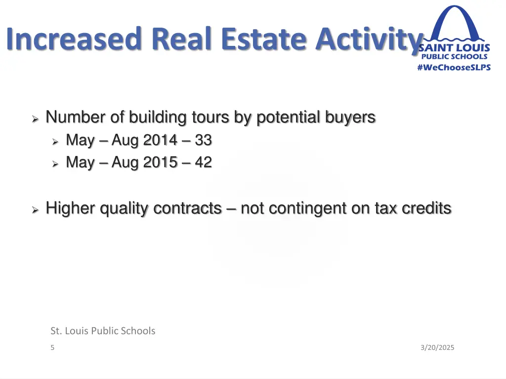 increased real estate activity